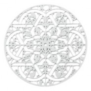 Metall Bohemian Anhänger Mandala Silber